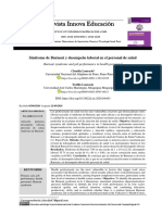 Revista Innova Educación: Síndrome de Burnout y Desempeño Laboral en El Personal de Salud