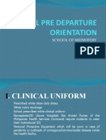 Clinical Pre Departure Orientation