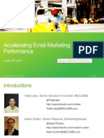 Accelerating Email Marketing Performance - Accelerate! Virtual Workshop -061511