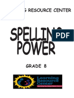 F-Grade 8 Spelling