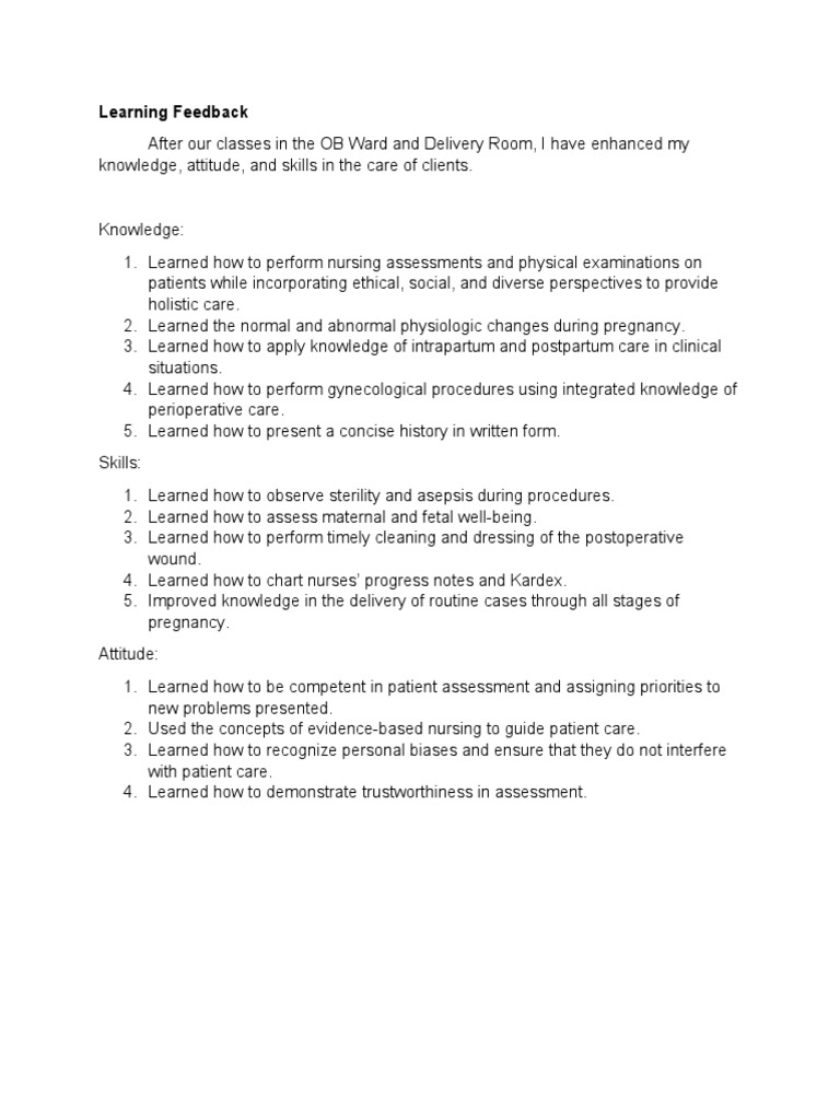 Learning Feedback Pdf