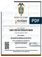 Certificado Diplomado Gerencia de Proyectos