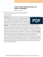 Should Agility Training For Novice Badminton Players Be Physically or Perceptually Challenging?