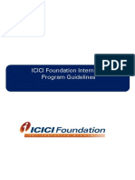 ICICI Foundation Internship Program Guidelines