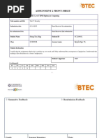 Assignment 2 Front Sheet: Qualification BTEC Level 5 HND Diploma in Computing