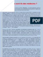 Nos médecins sont-ils des médecins ?