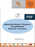 Modelo Para La Presentacion Del Manual de Normas y Procedimiento, 2018