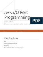 AVR I/O Port Programming: Lecture# 07 Microprocessor Systems and Interfacing