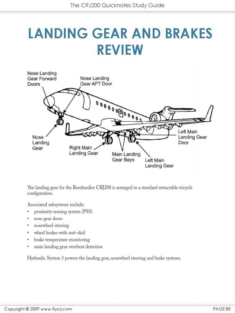 Landing Gear and Brakes Review PDF Landing Gear Anti Lock Braking
