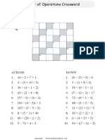 Order Operations 3 Terms Crossword