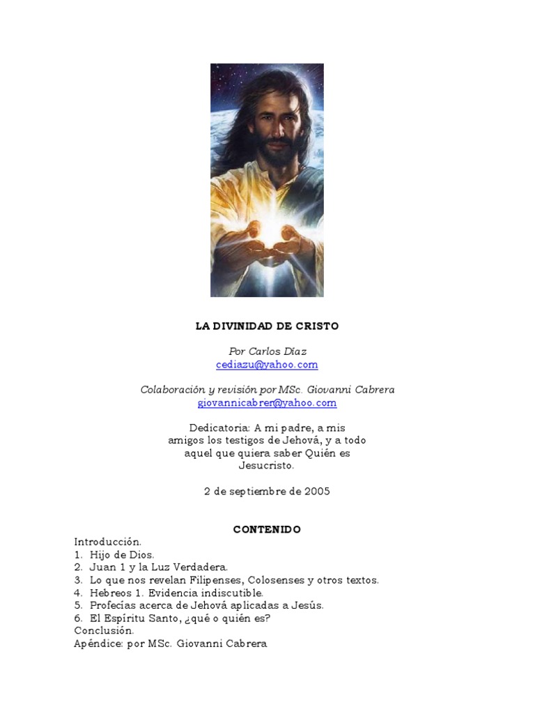 La Divinidad de Cristo | PDF | Jesús | Dios