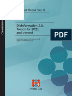 Disinformation 2.0: Trends For 2021 and Beyond: Hybrid Coe Working Paper 11