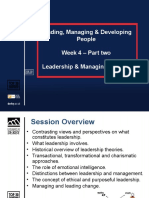 LMDP - Week 4 Part 2 - Leadership & Managing Change