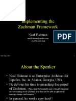 Implementing The Zachman Framework Neal Fishman