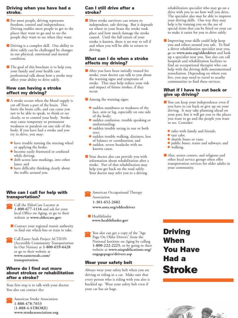Driving After a Stroke: Key Insights | PDF | Stroke | Physical Therapy