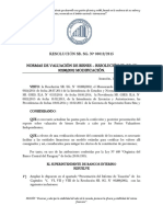 Resolución 2015 Superintendencia de Bancos - NORMAS - VALUACION - BIENES