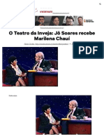 O Teatro da Inveja_ Jô Soares recebe Marilena Chauí
