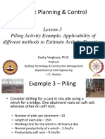 Week3 - Lesson 3. Piling Activity Example, Applicability of Different Methods To Estimate Activity Duration