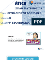 I UNIDAD HAB. MAT. 4TO. Sec. Sem. 2 - Situaciones Lógicas I