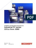 Industrial PC Series C61xx From - 0060: Installation and Operating Instructions For