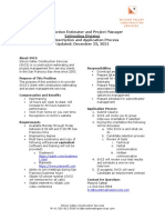 Construction Estimator and Project Manager Estimating Division Job Description and Application Process Updated: December 23, 2021