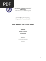 Topic: Feasibility Study of Coffee Shop: North Eastern Mindanao State University