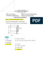 Volume and surface area of geometric solids