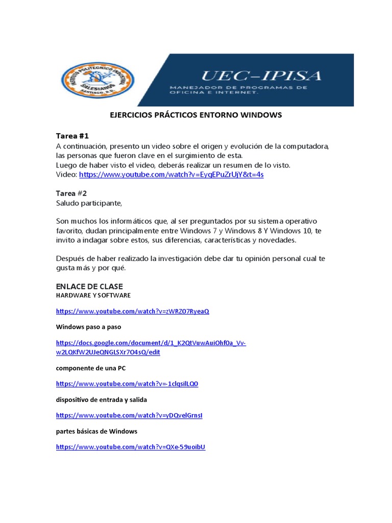 Ejercicios Prácticos en Windows | PDF | Archivo de computadora ...