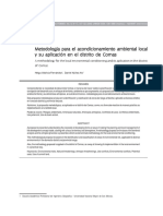 INFORME VALDIVIDA F, NÚÑEZ A. (BACHILLER INGENIERÍA GEOGRÁFICA UNMSM) - Metodología Acondicionamiento Ambiental Comas. 2006. 16 Págs