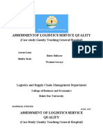 Assessmentof Logistics Service Quality) : (Case Study:gamby Teaching General Hospital