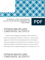 Children's Language Development: Stages, Abnormalities and Disorders