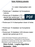 Lanjutan Kontrak Perkuliahan