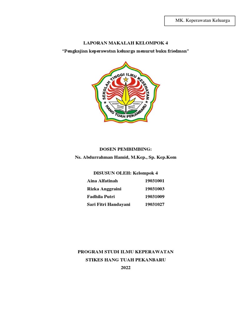 Pengkajian Keperawatan Keluarga Menurut Buku Friedman KEP KELUARGA