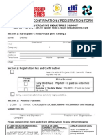 Confirmation Form (2 Days) of Summit Participants (With Fee) As of 6-04-11