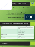 Comparison and Contrast Paragraph Writing