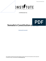 Somalia's Constitution of 2012: Subsequently Amended