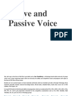 Active and Passive Voice