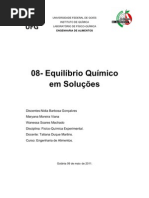 equilíbrio químico em soluções 8....