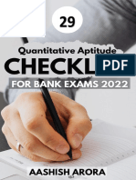 Quant Checklist 29 PDF 2022 by Aashish Arora
