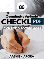 Quant Checklist 86 PDF 2022 by Aashish Arora