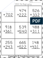 Addition 3 Digit No Regrouping