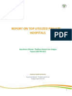Report On Top Utilized PVT Hospitals - Final
