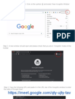 Instructions To Join Google Meet in Incognito Mode