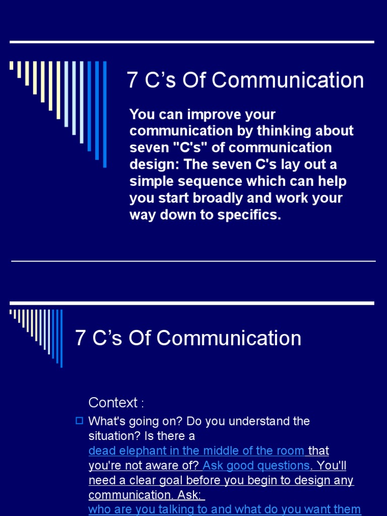 7 C's of Communication | PDF | Communication | Information