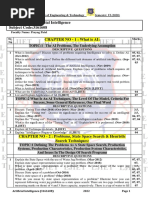 Subject Name: Artificial Intelligence Subject Code:3161608: Semester: VI (2020)