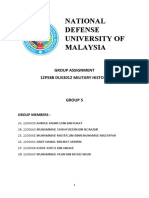 National Defense University of Malaysia: Group Assignment 1Zp58B Dus3012 Military History