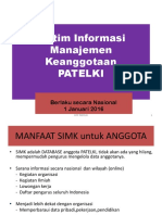 SOSIALISASI SIMK PATELKI untuk Anggota