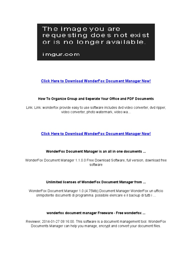 WonderFox Document Manager Overview | PDF