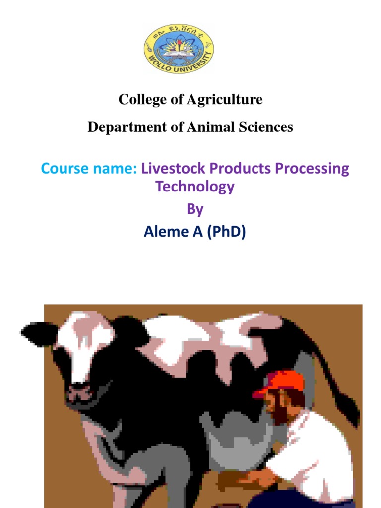 Livestock Products Processing Technology PDF Milk Ph