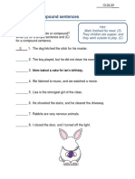 CL2_H.W_simple and Compound sentences worksheet